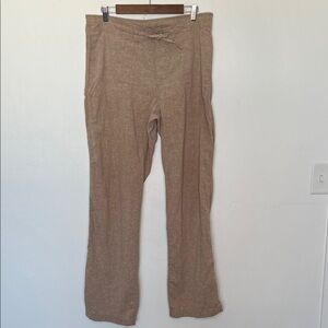 prAna Brown Hemp Blend Pants Women’s Medium Stretch Straight Leg 34.5” Inseam